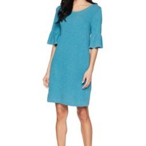 Splendid Ruffle Sleeve Cotton Shirt Dress